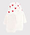 Babies' long-sleeved wrapover red heart pattern bodysuits - 3-Pack  variante 1