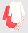 Baby Girls' Floral Long-Sleeved Organic Cotton Bodysuits - 3-Pack variante 1