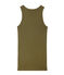 Women's vest top in heritage rib LITOP green