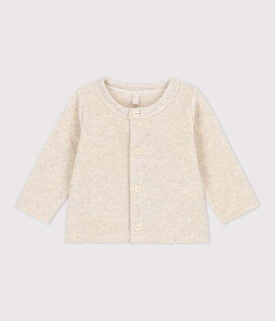 Cotton Velour Cardigan MONTELIMAR CHINE beige