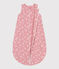 Babies' 1 TOG floral cotton sleeping bag CHARME pink/MARSHMALLOW white
