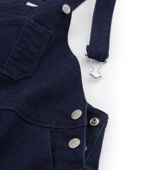 Girls' Dungaree Dress blue/beige