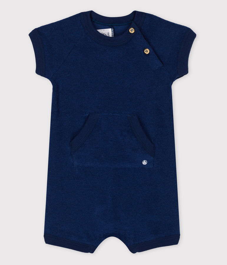 Babies' Terry Playsuit MEDIEVAL blue