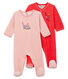 Baby Girls' Velour Sleepsuit - 2-Piece Set