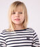 Children's iconic stripy cotton Breton top MARSHMALLOW white/SMOKING blue