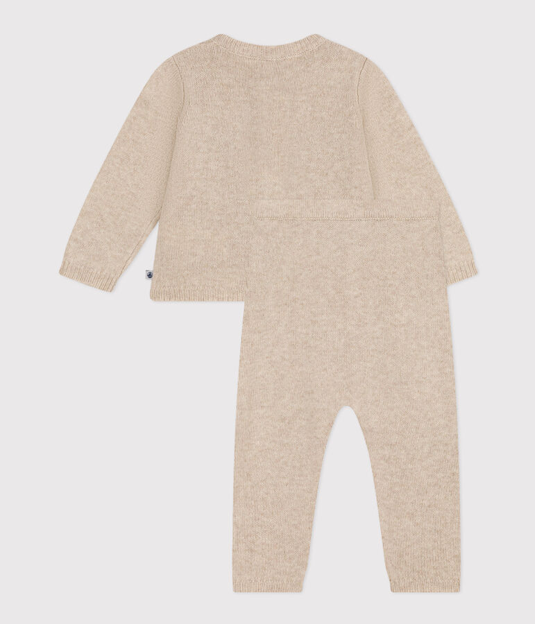 Babies' Patterned Knit Outfit beige/multicolor