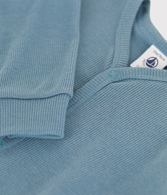 Babies' Footless Cotton and Lyocell Sleepsuit ROVER blue