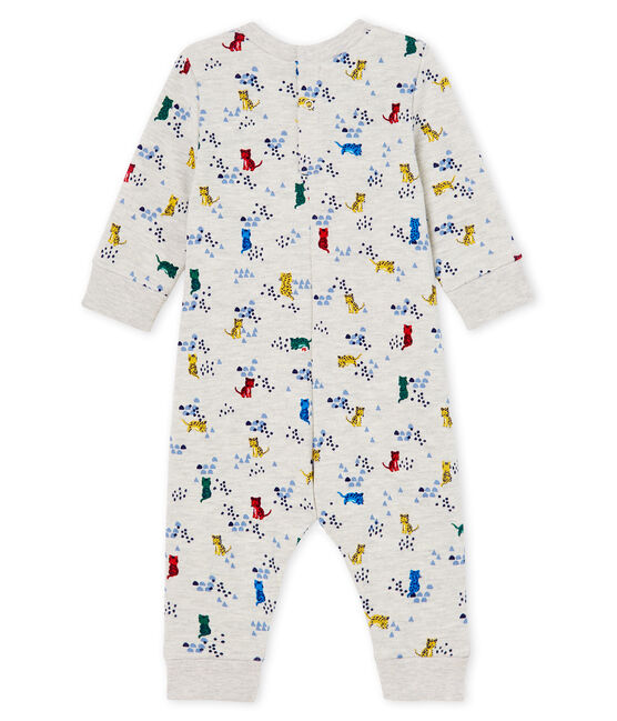 Baby Boys' Long Printed Jumpsuit BELUGA grey/MULTICO white