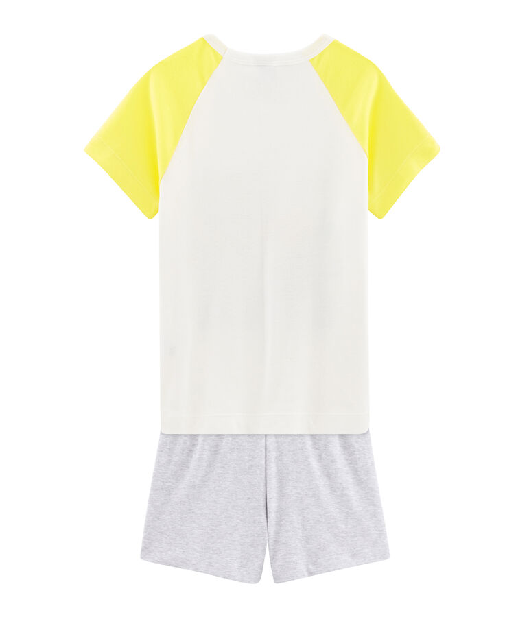 Boys' Ribbed Short Pyjamas white/multicolor