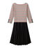 Women's trompe l'oeil dress COQUILLE beige/SMOKING blue/TERKUIT