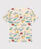Boys' Short-Sleeved Patterned T-Shirt AVALANCHE white/MULTICO