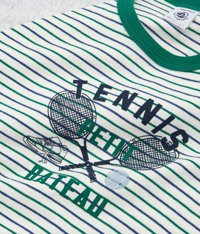 Boys' Short-sleeved Pyjamas white/multicolor