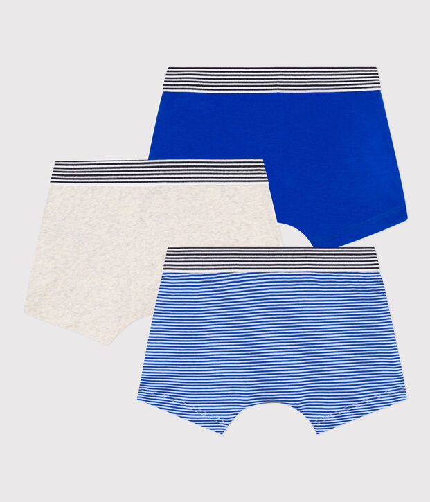 Boys' Cotton Petit Bateau Boxer Shorts - 3-Pack multicolor