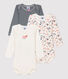 Baby Girls' Paris Long-Sleeved Organic Cotton Bodysuit - 3-Pack