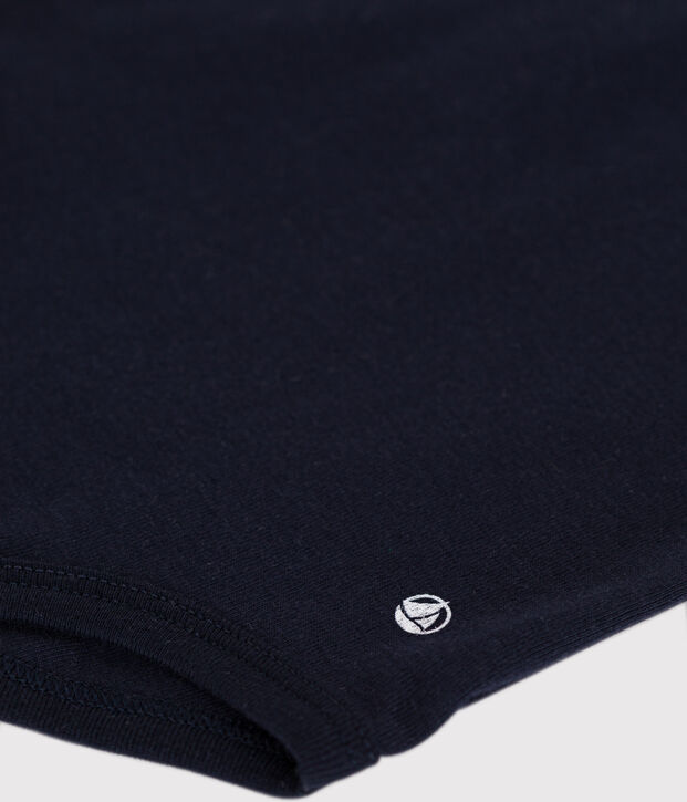 Babies' Short-Sleeved Cotton Bodysuit with Polo Shirt Collar SMOKING