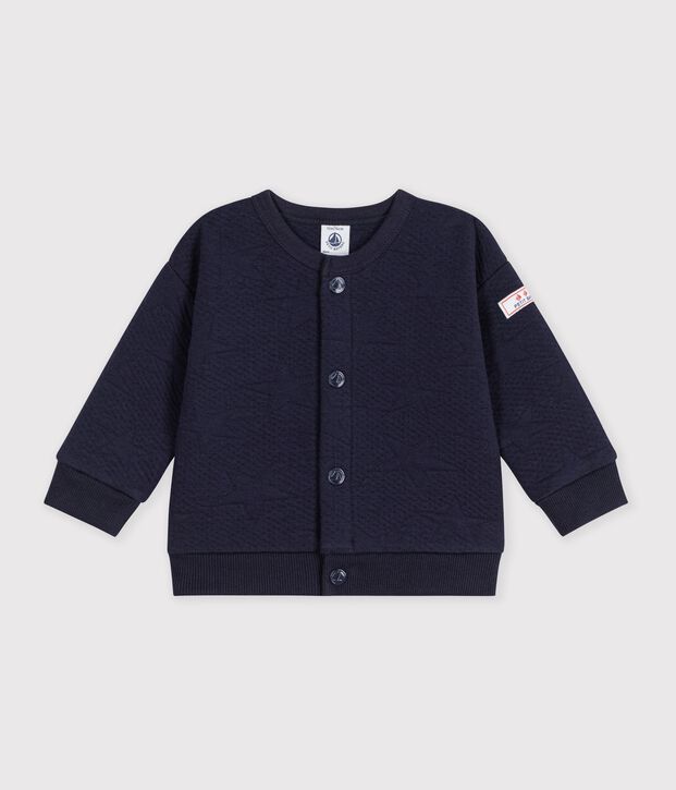 Babies' cardigan in thick cotton with a star motif SOIR