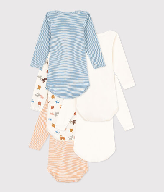 Babies' Dog Themed Long-Sleeved Cotton Bodysuits - 5-Pack variante 1
