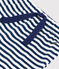 Babies' Stripy Slub Jersey Shorts MEDIEVAL blue/MARSHMALLOW white