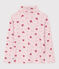 Children's printed openwork cotton rollneck top JOLI pink/MULTICO white