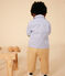 Babies' Striped Poplin Shirt GAULOISE /MARSHMALLOW