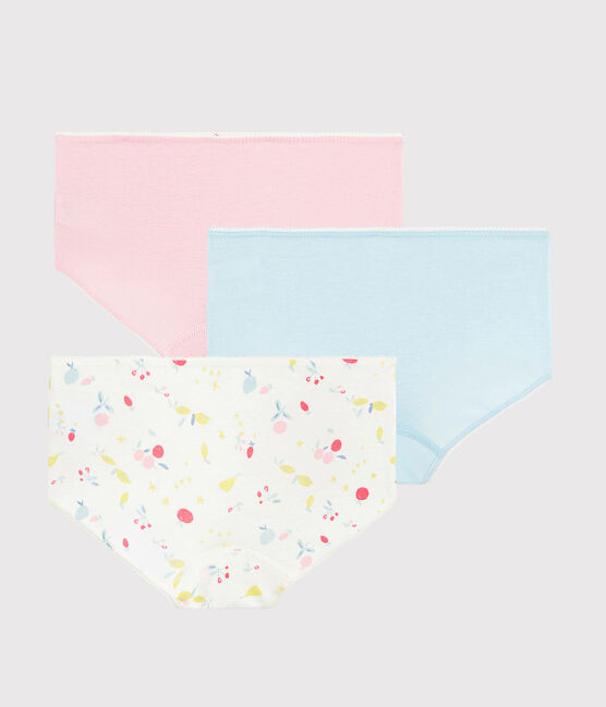 Girls' Fruit Pattern Organic Cotton Hipsters - 3-Pack variante 1