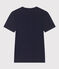 Women's Iconic Organic Cotton T-Shirt With Decorative Stitching SMOKING blue