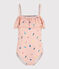 Girls' One-Piece Print Swimsuit SALINE pink/MULTICO white