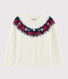 Girls' wool and cotton cardigan