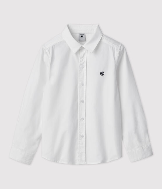 Boys' Oxford Cotton Shirt ECUME white