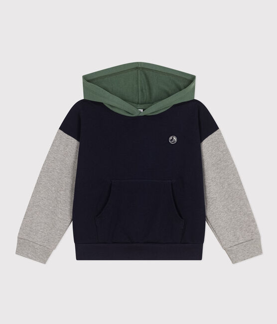 Boys' Fleece Hoodie SMOKING blue/MULTICO white