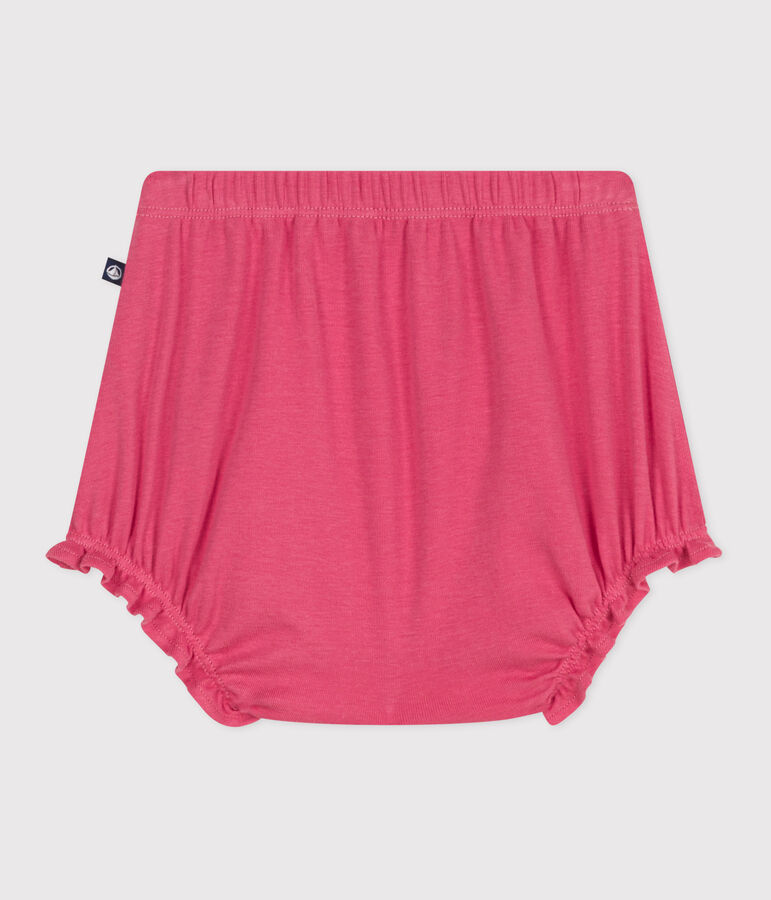 Babies' plain cotton bloomers pink