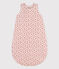 BABIES' FLORAL VELOUR TOG 2-RATED SLEEPING BAG SALINE pink/MULTICO white