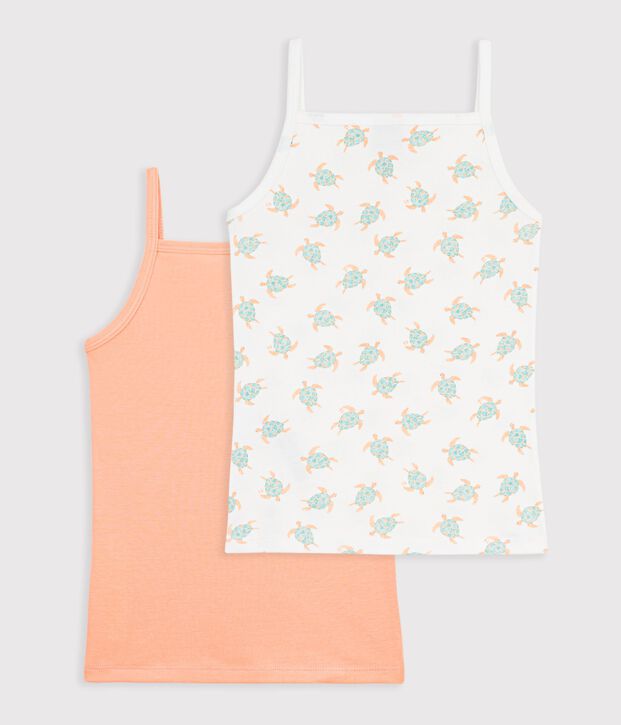 Lot de 2 chemises &agrave; bretelles en coton multicolor