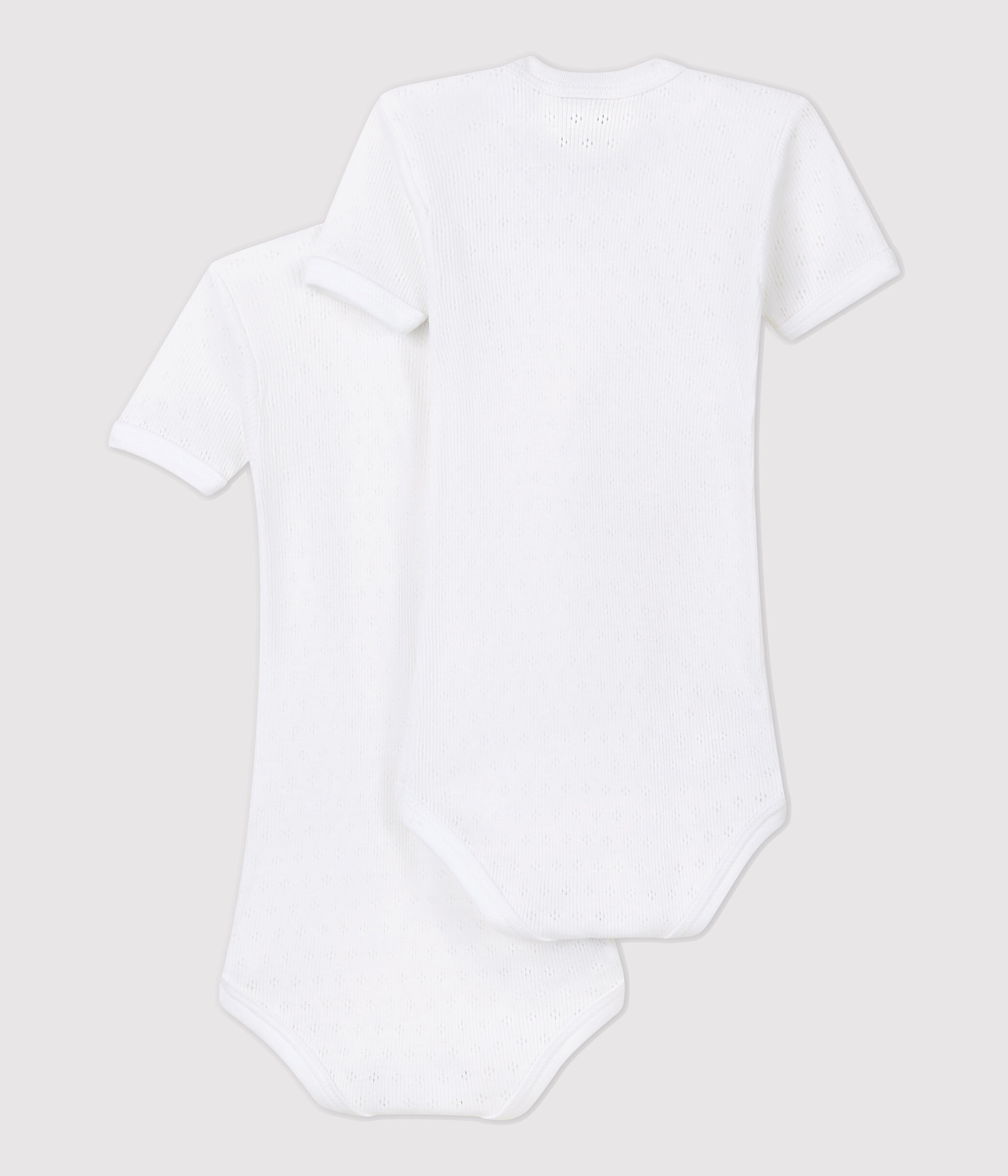 Babies' White Short-Sleeved Bodysuit – 2-Pack variante Petit