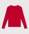 Women's plain rib knit long-sleeved Iconic T-shirt CORRIDA red