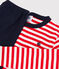 Boys' Red Striped Organic Cotton Snugfit Pyjamas PEPS red/MULTICO white