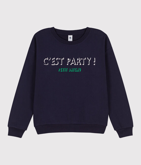 Women's Cotton Sweatshirt SMOKING blue