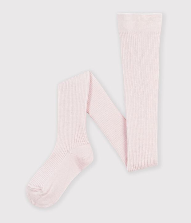 Children's plain wool and cotton tights BARELY