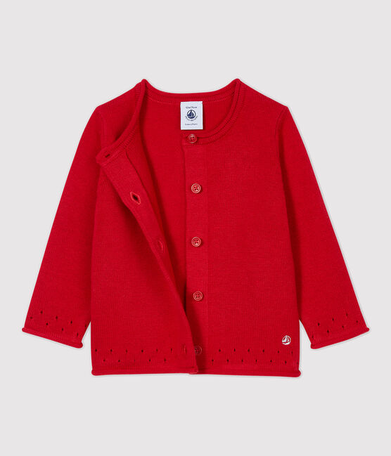 Babies' Knitted Cardigan TERKUIT red