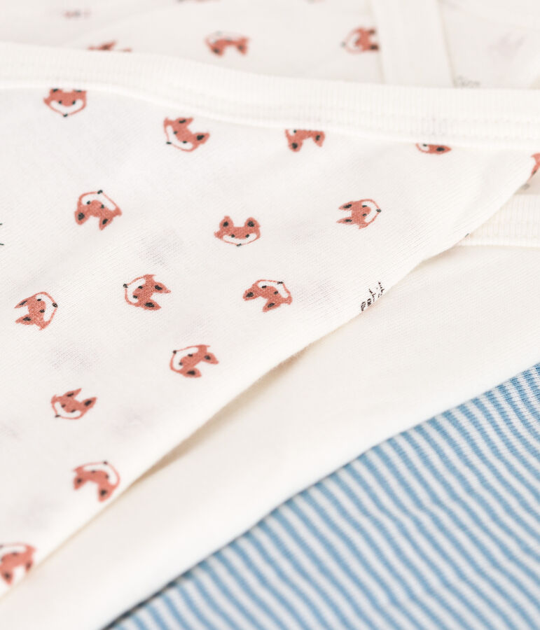 BABIES' LONG-SLEEVED COTTON BODYSUITS - 3-PACK multicolor