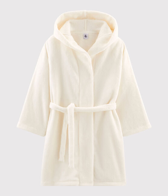 Boys' Fleece Dressing Gown MARSHMALLOW white