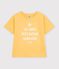 Children's short-sleeved printed T-shirt yellow
