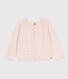 Children's cotton cardigan with a decorative stitch pattern