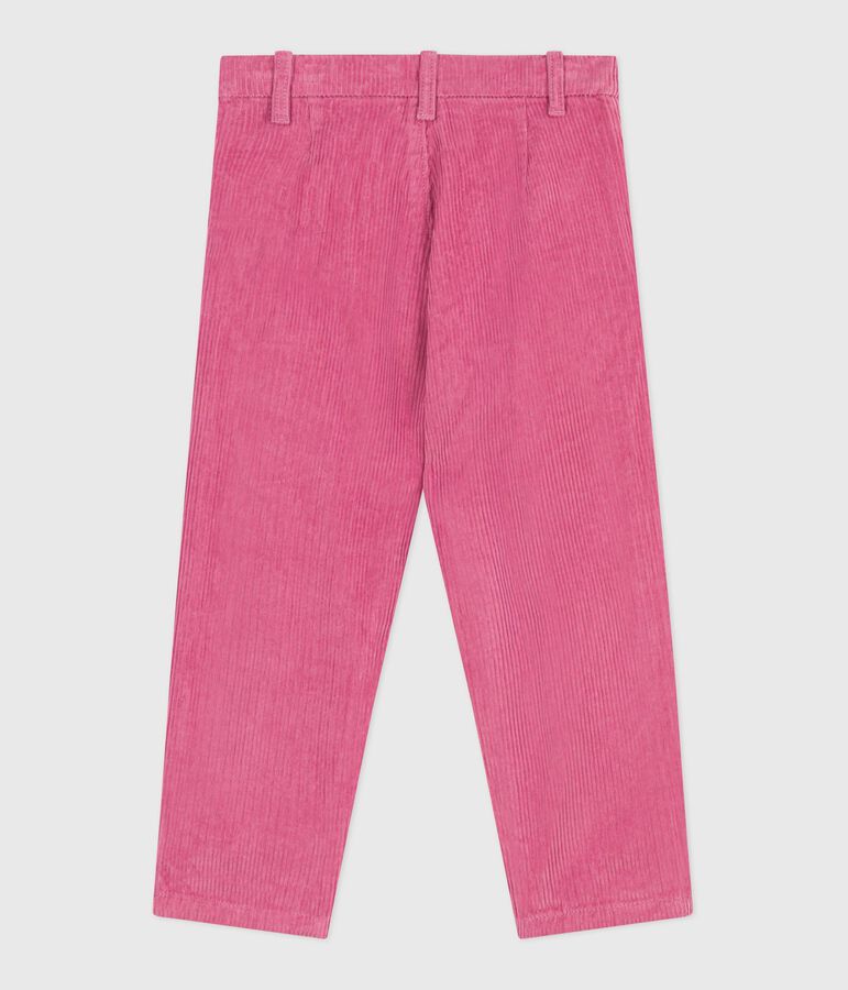 Children's plain corduroy trousers pink