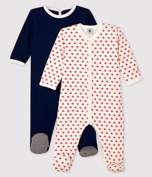 Baby Boys' Ribbed Sleepsuit - 2-Pack multicolor
