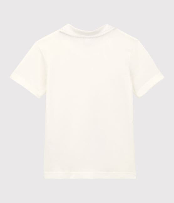 Boys' Short-Sleeved Jersey T-Shirt MARSHMALLOW 1 white