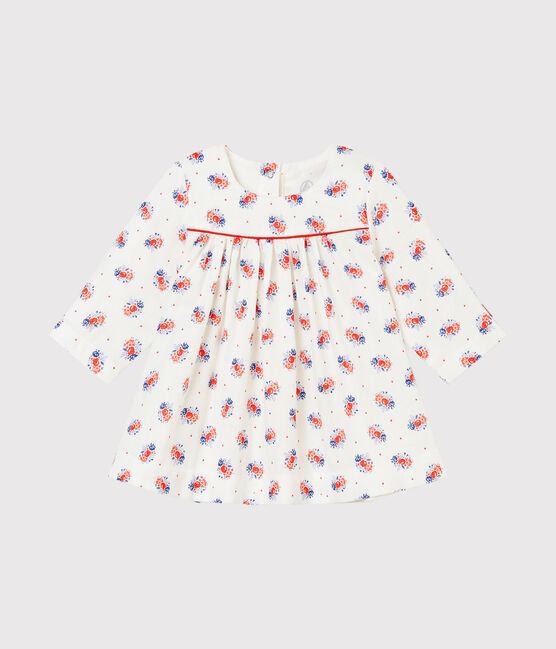 Baby girls' printed tube knit dress LAIT white/MULTICO white