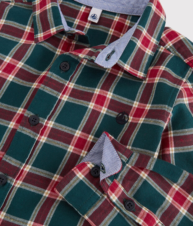 Boys' Checked Shirt green/multicolor