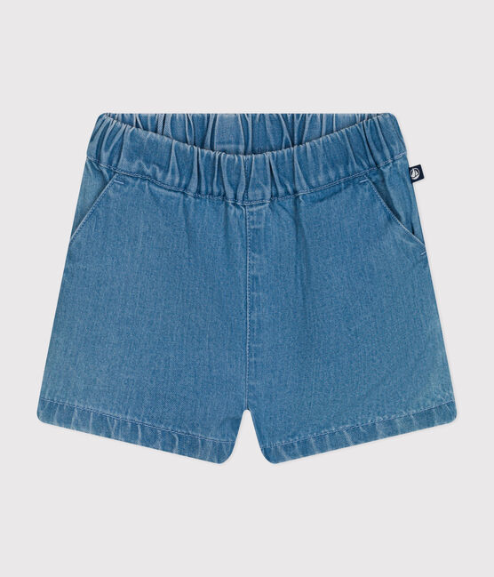 Babies' Light Denim Shorts DENIM CLAIR blue