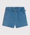 Babies' Light Denim Shorts DENIM CLAIR blue